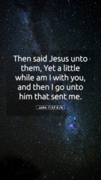Picture 05 - John 7:33 KJV Mobile Phone Wallpaper - Then said Jesus unto them, Yet a little while am - Mobile Bible Verse Wallpaper