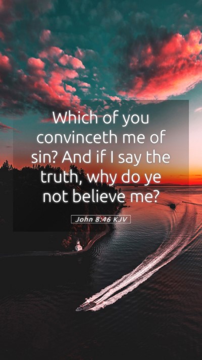 Picture 05 - John 8:46 KJV Mobile Phone Wallpaper - Which of you convinceth me of sin? And if I say - Mobile Bible Verse Wallpaper