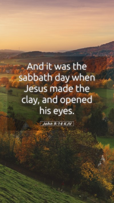 Picture 05 - John 9:14 KJV Mobile Phone Wallpaper - And it was the sabbath day when Jesus made the - Mobile Bible Verse Wallpaper