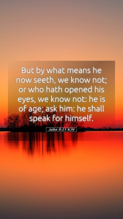 Picture 05 - John 9:21 KJV Mobile Phone Wallpaper - But by what means he now seeth, we know not; or - Mobile Bible Verse Wallpaper