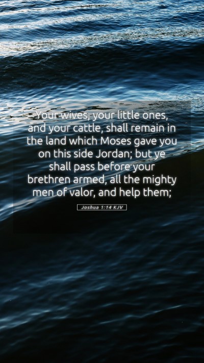 Picture 05 - Joshua 1:14 KJV Mobile Phone Wallpaper - Your wives, your little ones, and your cattle, - Mobile Bible Verse Wallpaper