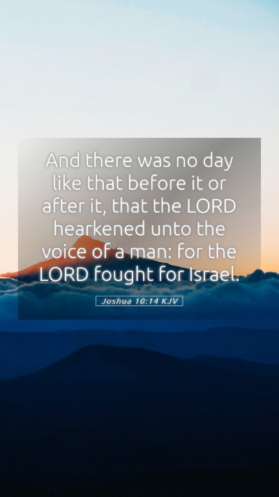 Picture 05 - Joshua 10:14 KJV Mobile Phone Wallpaper - And there was no day like that before it or after - Mobile Bible Verse Wallpaper