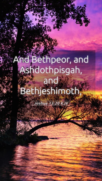 Picture 05 - Joshua 13:20 KJV Mobile Phone Wallpaper - And Bethpeor, and Ashdothpisgah, and - Mobile Bible Verse Wallpaper
