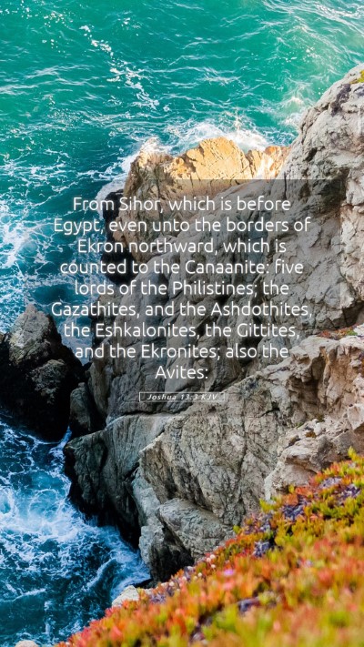 Picture 05 - Joshua 13:3 KJV Mobile Phone Wallpaper - From Sihor, which is before Egypt, even unto the - Mobile Bible Verse Wallpaper
