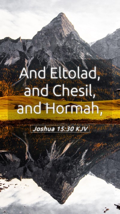 Picture 05 - Joshua 15:30 KJV Mobile Phone Wallpaper - And Eltolad, and Chesil, and - Mobile Bible Verse Wallpaper