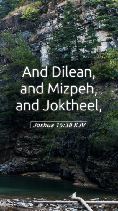 Picture 05 - Joshua 15:38 KJV Mobile Phone Wallpaper - And Dilean, and Mizpeh, and - Mobile Bible Verse Wallpaper