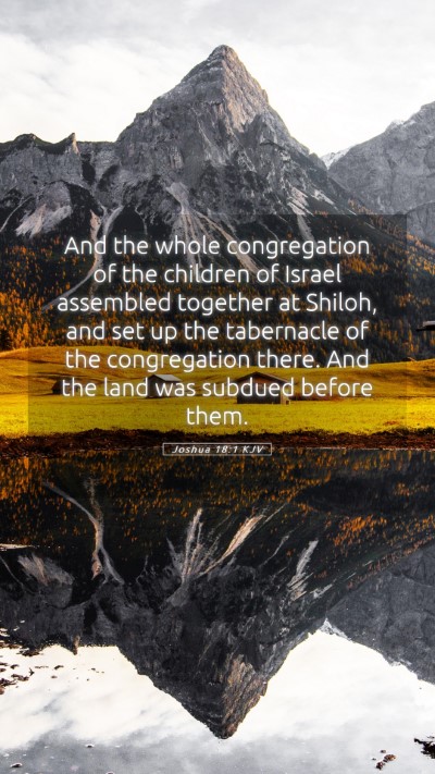 Picture 05 - Joshua 18:1 KJV Mobile Phone Wallpaper - And the whole congregation of the children of - Mobile Bible Verse Wallpaper