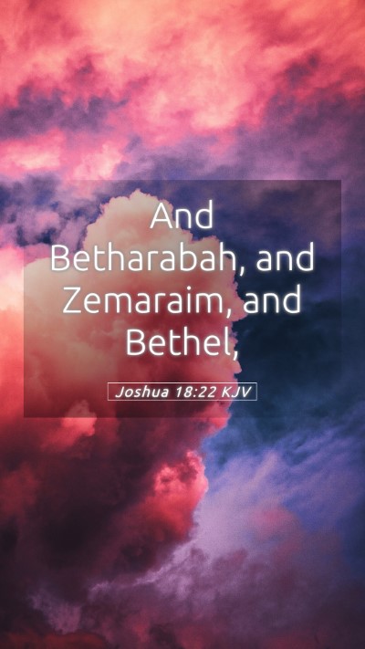 Picture 05 - Joshua 18:22 KJV Mobile Phone Wallpaper - And Betharabah, and Zemaraim, and - Mobile Bible Verse Wallpaper
