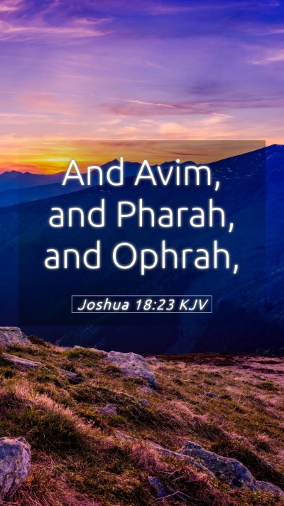 Picture 05 - Joshua 18:23 KJV Mobile Phone Wallpaper - And Avim, and Pharah, and - Mobile Bible Verse Wallpaper