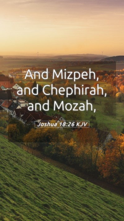 Picture 05 - Joshua 18:26 KJV Mobile Phone Wallpaper - And Mizpeh, and Chephirah, and - Mobile Bible Verse Wallpaper