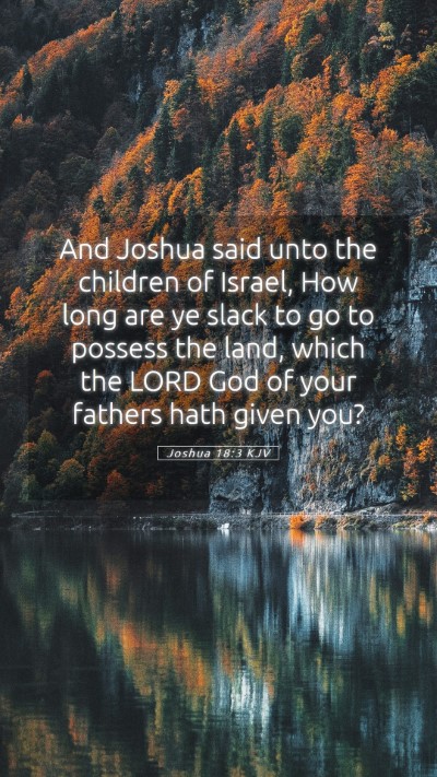 Picture 05 - Joshua 18:3 KJV Mobile Phone Wallpaper - And Joshua said unto the children of Israel, How - Mobile Bible Verse Wallpaper