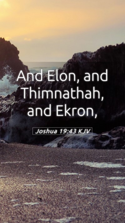 Picture 05 - Joshua 19:43 KJV Mobile Phone Wallpaper - And Elon, and Thimnathah, and - Mobile Bible Verse Wallpaper