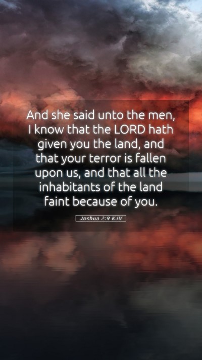 Picture 05 - Joshua 2:9 KJV Mobile Phone Wallpaper - And she said unto the men, I know that the LORD - Mobile Bible Verse Wallpaper