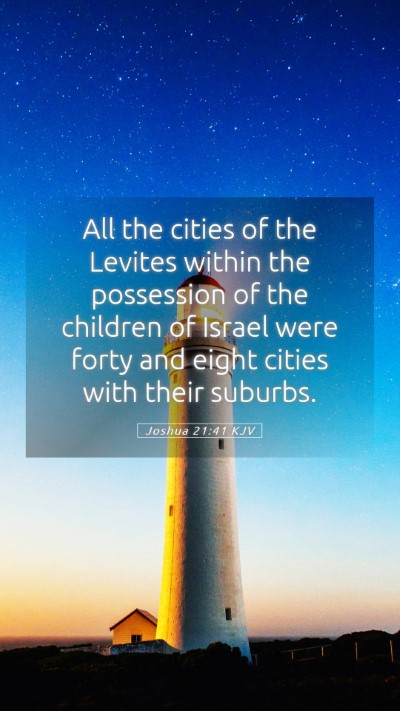 Picture 05 - Joshua 21:41 KJV Mobile Phone Wallpaper - All the cities of the Levites within the - Mobile Bible Verse Wallpaper