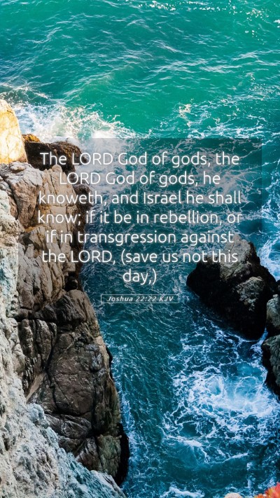 Picture 05 - Joshua 22:22 KJV Mobile Phone Wallpaper - The LORD God of gods, the LORD God of gods, he - Mobile Bible Verse Wallpaper
