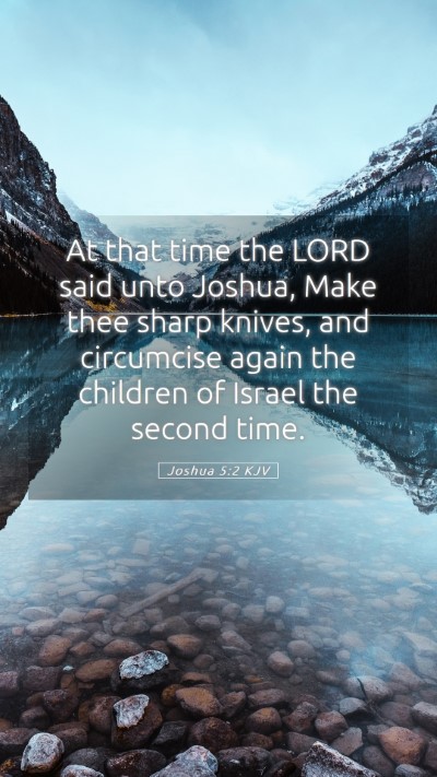 Picture 05 - Joshua 5:2 KJV Mobile Phone Wallpaper - At that time the LORD said unto Joshua, Make thee - Mobile Bible Verse Wallpaper