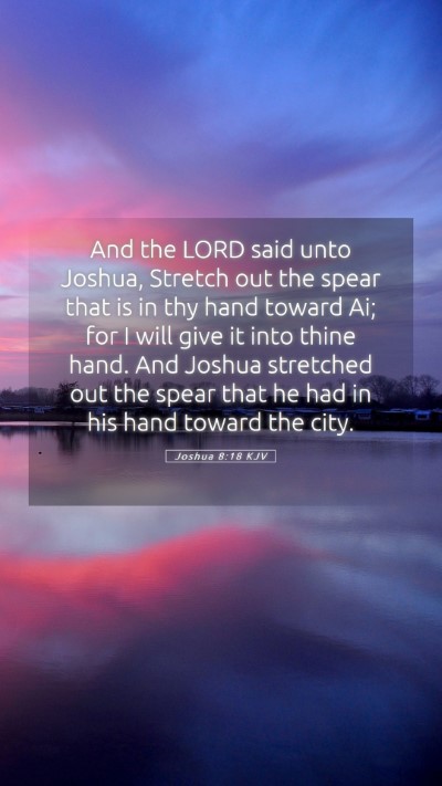 Picture 05 - Joshua 8:18 KJV Mobile Phone Wallpaper - And the LORD said unto Joshua, Stretch out the - Mobile Bible Verse Wallpaper