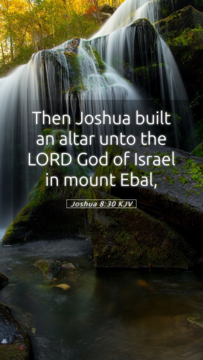 Picture 05 - Joshua 8:30 KJV Mobile Phone Wallpaper - Then Joshua built an altar unto the LORD God of - Mobile Bible Verse Wallpaper