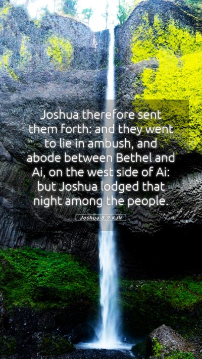 Picture 05 - Joshua 8:9 KJV Mobile Phone Wallpaper - Joshua therefore sent them forth: and they went - Mobile Bible Verse Wallpaper