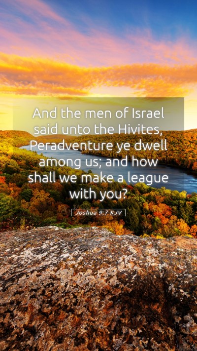 Picture 05 - Joshua 9:7 KJV Mobile Phone Wallpaper - And the men of Israel said unto the Hivites, - Mobile Bible Verse Wallpaper