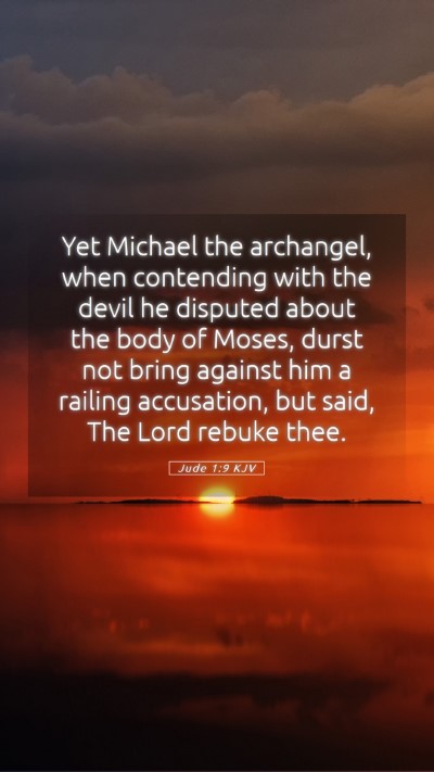 Picture 05 - Jude 1:9 KJV Mobile Phone Wallpaper - Yet Michael the archangel, when contending with - Mobile Bible Verse Wallpaper