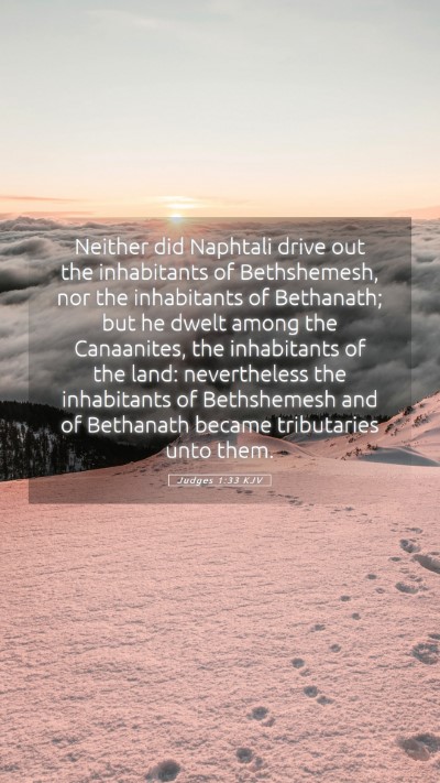 Picture 05 - Judges 1:33 KJV Mobile Phone Wallpaper - Neither did Naphtali drive out the inhabitants of - Mobile Bible Verse Wallpaper
