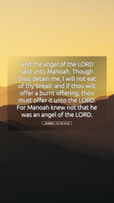 Picture 05 - Judges 13:16 KJV Mobile Phone Wallpaper - And the angel of the LORD said unto Manoah, - Mobile Bible Verse Wallpaper