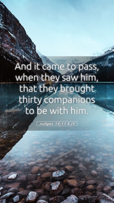 Picture 05 - Judges 14:11 KJV Mobile Phone Wallpaper - And it came to pass, when they saw him, that they - Mobile Bible Verse Wallpaper