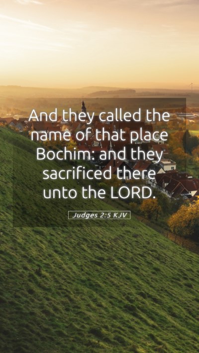 Picture 05 - Judges 2:5 KJV Mobile Phone Wallpaper - And they called the name of that place Bochim: - Mobile Bible Verse Wallpaper