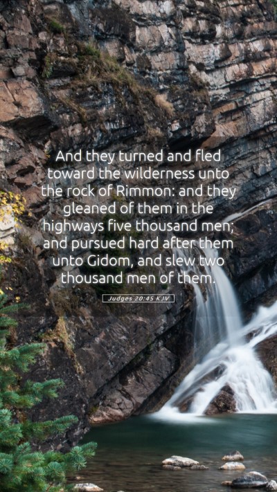 Picture 05 - Judges 20:45 KJV Mobile Phone Wallpaper - And they turned and fled toward the wilderness - Mobile Bible Verse Wallpaper