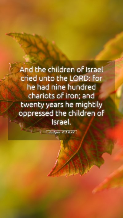 Picture 05 - Judges 4:3 KJV Mobile Phone Wallpaper - And the children of Israel cried unto the LORD: - Mobile Bible Verse Wallpaper