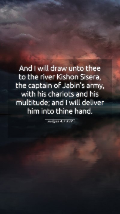 Picture 05 - Judges 4:7 KJV Mobile Phone Wallpaper - And I will draw unto thee to the river Kishon - Mobile Bible Verse Wallpaper