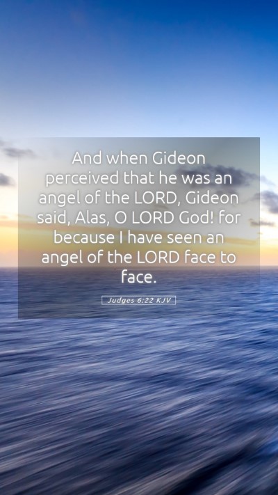 Picture 05 - Judges 6:22 KJV Mobile Phone Wallpaper - And when Gideon perceived that he was an angel of - Mobile Bible Verse Wallpaper