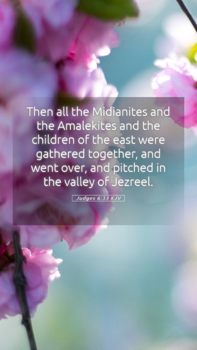 Picture 05 - Judges 6:33 KJV Mobile Phone Wallpaper - Then all the Midianites and the Amalekites and - Mobile Bible Verse Wallpaper