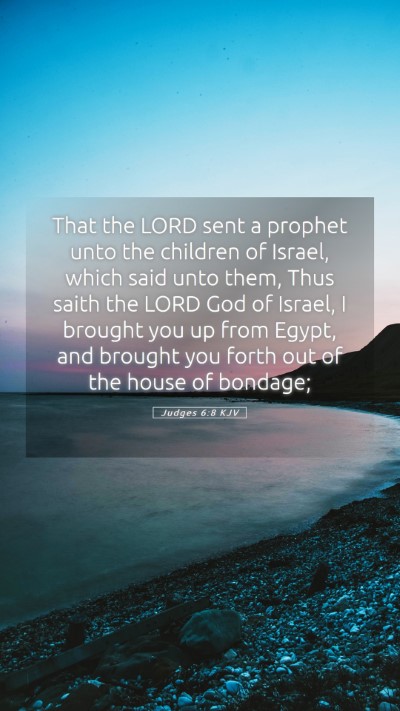 Picture 05 - Judges 6:8 KJV Mobile Phone Wallpaper - That the LORD sent a prophet unto the children of - Mobile Bible Verse Wallpaper