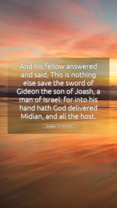 Picture 05 - Judges 7:14 KJV Mobile Phone Wallpaper - And his fellow answered and said, This is nothing - Mobile Bible Verse Wallpaper