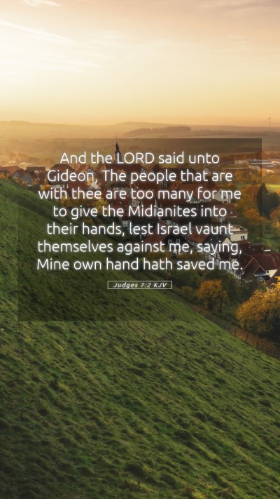 Picture 05 - Judges 7:2 KJV Mobile Phone Wallpaper - And the LORD said unto Gideon, The people that - Mobile Bible Verse Wallpaper
