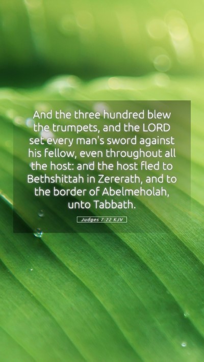Picture 05 - Judges 7:22 KJV Mobile Phone Wallpaper - And the three hundred blew the trumpets, and the - Mobile Bible Verse Wallpaper