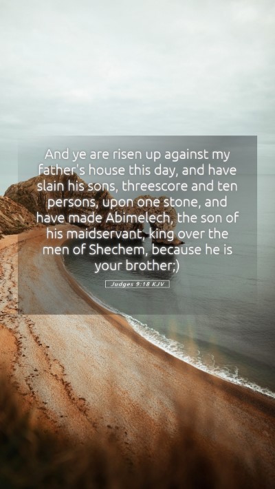 Picture 05 - Judges 9:18 KJV Mobile Phone Wallpaper - And ye are risen up against my father's house - Mobile Bible Verse Wallpaper