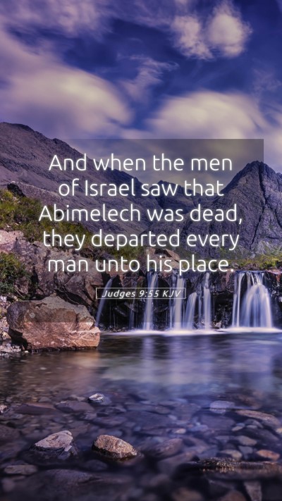 Picture 05 - Judges 9:55 KJV Mobile Phone Wallpaper - And when the men of Israel saw that Abimelech was - Mobile Bible Verse Wallpaper