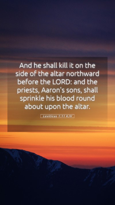 Picture 05 - Leviticus 1:11 KJV Mobile Phone Wallpaper - And he shall kill it on the side of the altar - Mobile Bible Verse Wallpaper