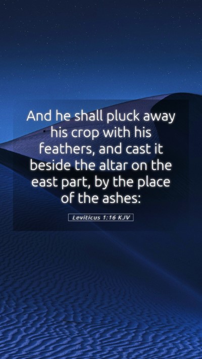 Picture 05 - Leviticus 1:16 KJV Mobile Phone Wallpaper - And he shall pluck away his crop with his - Mobile Bible Verse Wallpaper