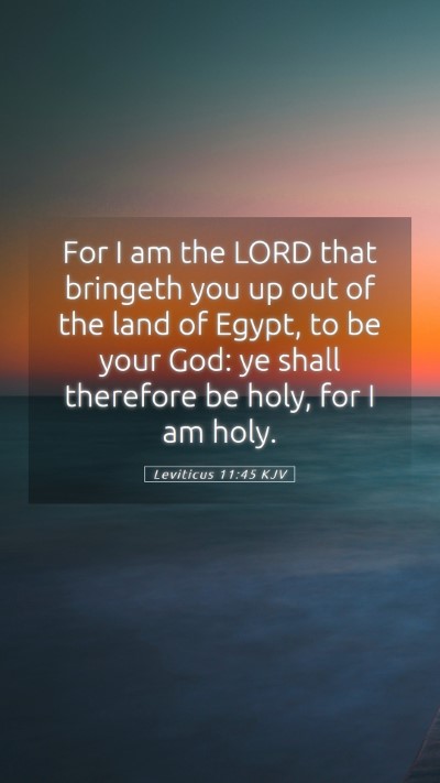Picture 05 - Leviticus 11:45 KJV Mobile Phone Wallpaper - For I am the LORD that bringeth you up out of the - Mobile Bible Verse Wallpaper