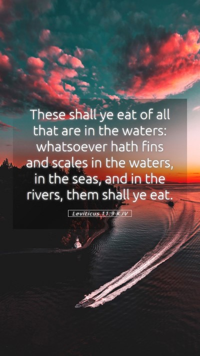 Picture 05 - Leviticus 11:9 KJV Mobile Phone Wallpaper - These shall ye eat of all that are in the waters: - Mobile Bible Verse Wallpaper