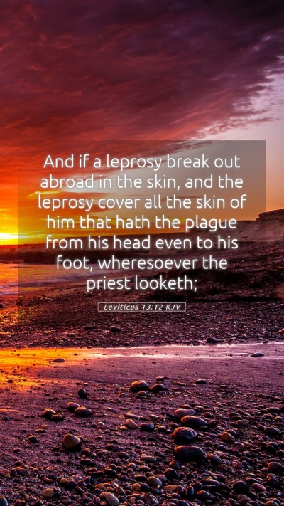 Picture 05 - Leviticus 13:12 KJV Mobile Phone Wallpaper - And if a leprosy break out abroad in the skin, - Mobile Bible Verse Wallpaper