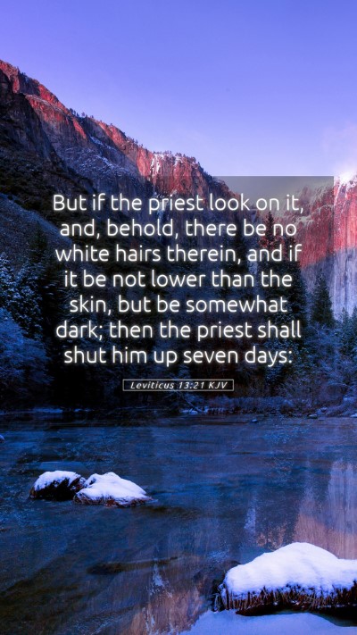 Picture 05 - Leviticus 13:21 KJV Mobile Phone Wallpaper - But if the priest look on it, and, behold, there - Mobile Bible Verse Wallpaper