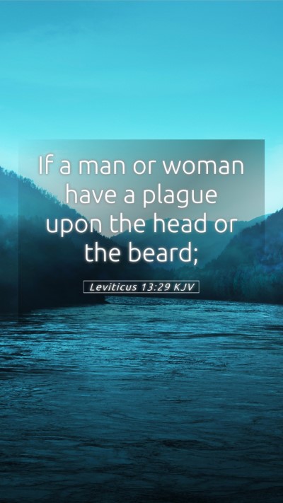 Picture 05 - Leviticus 13:29 KJV Mobile Phone Wallpaper - If a man or woman have a plague upon the head or - Mobile Bible Verse Wallpaper