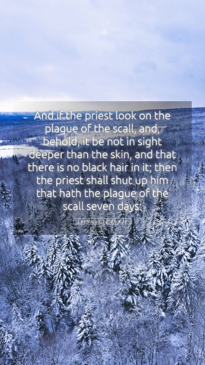 Picture 05 - Leviticus 13:31 KJV Mobile Phone Wallpaper - And if the priest look on the plague of the - Mobile Bible Verse Wallpaper