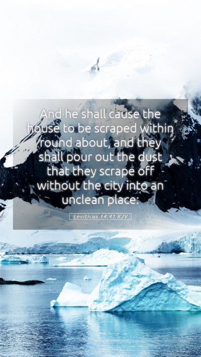 Picture 05 - Leviticus 14:41 KJV Mobile Phone Wallpaper - And he shall cause the house to be scraped within - Mobile Bible Verse Wallpaper