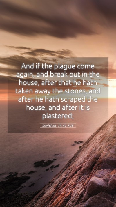 Picture 05 - Leviticus 14:43 KJV Mobile Phone Wallpaper - And if the plague come again, and break out in - Mobile Bible Verse Wallpaper